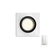 Philips Hue Milliskin LED 1x5.5W hliník + stmívač / LED podhledové svítidlo GU10 / 250lm / 2200-6500 K / IP20 / stmívat.