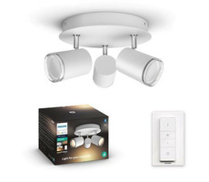 Philips Hue Adore BT LED 3x5W bílá + stmívač / LED bodové svítidlo / GU10 / 3x350lm / 2200-6500 K 