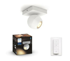 Philips Hue Buckram BT LED 1x5W bílá + stmívač / LED bodové svítidlo GU10 / 1x350lm / 2200-6500 K / IP20 / stmívatelné