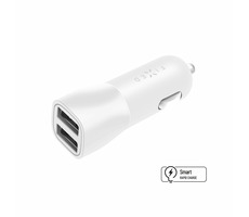 FIXED Autonabíječka 15W s 2xUSB výstupem bílá