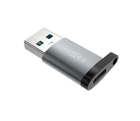 FIXED Link Redukce z hliníku USB-C na USB-A šedá