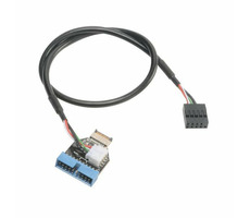AKASA AK-CBUB38-40BK / interní MB adaptér USB3.1-USB3.1(19pin) / 40cm