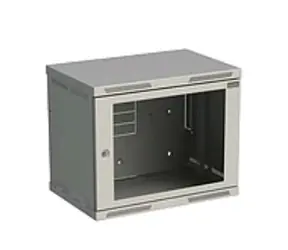 Solarix SENSA-9U-64-11-G / Rozvaděč nástěnný SENSA 9U 400mm / dveře sklo / RAL 7035