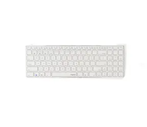 Rapoo E9100M Multi-mode bílá / bezdrátová klávesnice / BT & 2.4 GHz / 2x AAA / doprodej