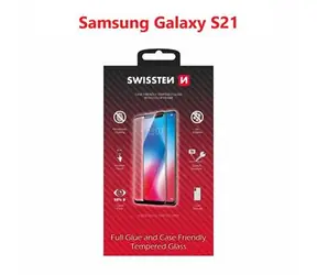 SWISSTEN FULL GLUE COLOR FRAME CASE FRIENDLY sklo pro SAMSUNG G991 GALAXY S21 černá