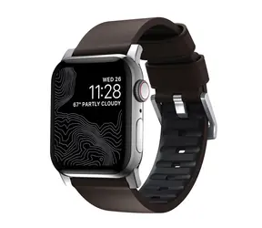 Nomad Active Strap Pro řemínek pro Apple Watch 44 & 42 mm hnědo-stříbrná
