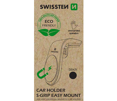 SWISSTEN EASY MOUNT černá (ECO BALENÍ) / Kovový magnetický držák do auta