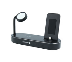 SWISSTEN WIRELESS 4v1 Bezdrátová nabíječka 12W černá