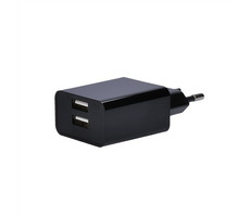 Solight DC48A USB nabíjecí adaptér černá / 2x USB / 3100mA max. / AC 230V