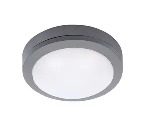 Solight WO746 LED venkovní osvětlení kulaté 13W šedé / 910lm / 4000K / IP54 / 17cm