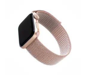 FIXED Nylon Strap Nylonový řemínek pro Apple Watch 40mm & Watch 38mm růžově zlatá
