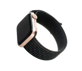 FIXED Nylon Strap Nylonový řemínek pro Apple Watch 44mm & Watch 42mm reflexně černá