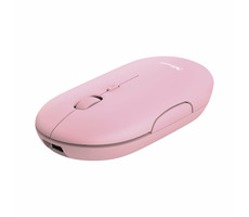 Trust Puck růžová / Bezdrátová optická myš / 1600DPI / 2.4 GHz / Bluetooth / USB 