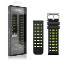 Aligator Silikonový řemínek Duální 22mm zelená