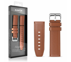 Aligator Kožený řemínek 22mm hnědá