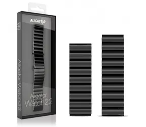Aligator Kovový řemínek 22mm černá