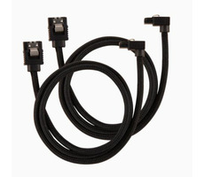 Corsair Premium Sleeved SATA 6Gbps kabel lomený 60cm černá (2ks)