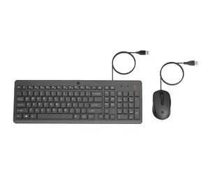 HP 150 EN černá / Drátový set klávesnice a myši / USB / EN layout