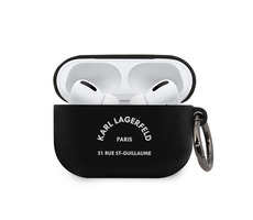 Karl Lagerfeld Rue St Guillaume Silikonové Pouzdro pro Apple Airpods Pro černá