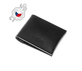 FIXED Wallet Kožená peněženka z pravé hovězí kůže (FIXW-SMMW2-BK) černá