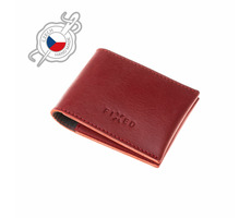 FIXED Wallet Kožená peněženka z pravé hovězí kůže červená