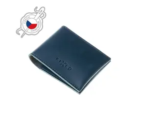 FIXED Wallet Kožená peněženka z pravé hovězí kůže modrá