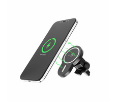 FIXED MagClick Držák s bezdrátovým nabíjením s podporou uchycení MagSafe černá / 15W