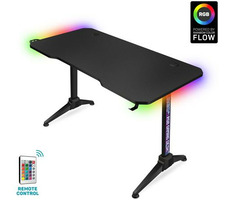 CONNECT IT NEO+ XL černá / Herní stůl / RGB LED / Š: 120 cm / V: 75 cm / H: 60 cm / nosnost 100 kg