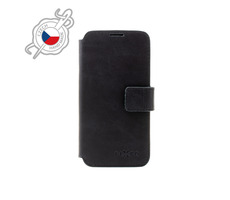FIXED ProFit Kožené pouzdro typu kniha pro Apple iPhone 12 Pro Max černá