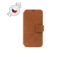 FIXED ProFit Kožené pouzdro typu kniha pro Apple iPhone 12 Pro Max hnědá