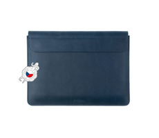 FIXED Oxford Kožené pouzdro pro Apple MacBook Pro 13" (2016 a novější) & iPad Pro 12.9" (2015 & 2017) modrá