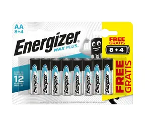 Energizer MAX Plus Baterie -  Tužka AA 12 ks  (8+4 zdarma)
