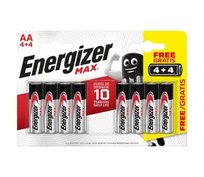 Energizer MAX Baterie - Tužka AA 8ks (4+4 zdarma)