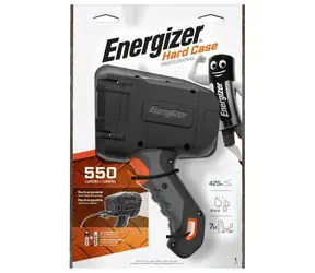 Energizer Hard Case Profesional Spot LED 1000lm / Svítilna / Dosvit: až 550 metrů / 6x nabíjecí AA NiMh