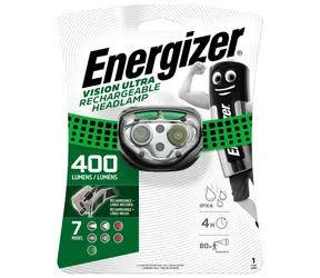 Energizer Headlight Vision Rechargeable 400lm / čelová svítilna / Dosvit: až 80 metrů 