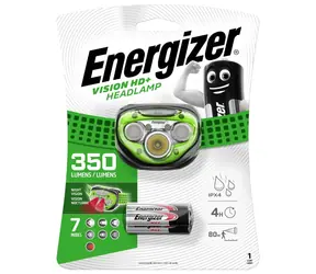Energizer Headlight Vision HD+ 350lm / čelová svítilna / Dosvit: až 80 metrů / 3xAAA 