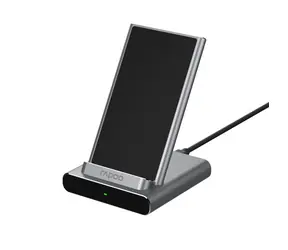 Rapoo XC350 bezdrátová nabíječka stříbrná / QC 3.0 / Qi / 15W / Dvojitá cívka