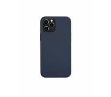 Uniq Hybrid Lino Hue Antimicrobial pouzdro pro Apple iPhone 12 Pro Max MARINE (modrá)