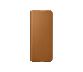 SAMSUNG Leather Flip Cover Kožené flipové pouzdro pro Samsung Galaxy Z Fold3 camel
