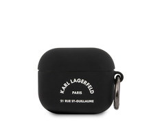Karl Lagerfeld Rue St Guillaume Silikonové Pouzdro pro Airpods 3 černá