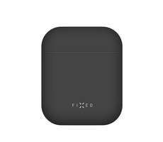 FIXED Silky Ultratenké silikonové pouzdro pro Apple Airpods černá