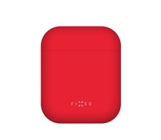 FIXED Silky Ultratenké silikonové pouzdro pro Apple Airpods červená