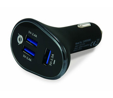 Conceptronic CARDEN06B USB autonabíječka černá / 31.5W / 3x USB-A