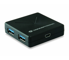 Conceptronic HUBBIES02B USB hub / 4x USB-A 3.0 / odpojitelný USB kabel