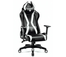 Diablo X-Horn 2.0 King černo-bílá / herní židle / nastavitelná / umělá kůže / pojezdová kolečka / nosnost 180 kg