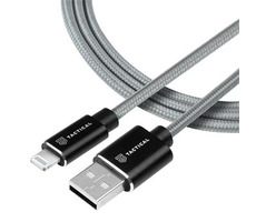 Tactical Fast Rope Aramid Cable USB-A - Lightning MFI 1m šedá