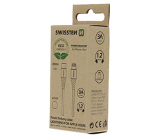 SWISSTEN datový kabel USB-C - LIGHTNING 1.2m bílá (ECO BALENÍ)