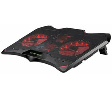 Esperanza EGC102 Buran herní chladicí podložka pod notebook černo-červená / 4 ventilátory / červené LED podsvícení 