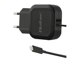 Qoltec 50190 AC adapter 17W | 5V | 3.4A | USB + USB type C
