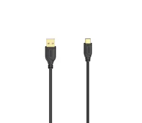 Hama USB-C 2.0 kabel typ A-C Flexi-Slim černá / 0.75 m